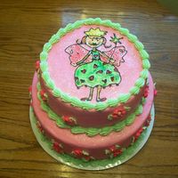 Princess Baby Shower This was done to match the plates and napkins. I drew this in black icing and painted it with my gel colors, which didn't turn out too...