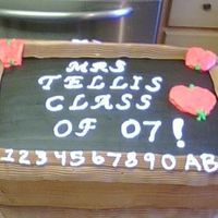 June21-2007Teacherscake.jpg end of the year cake for my sons teacher and class. french vanilla cake with rasberry filling and all buttercream.