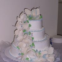 Orchid Wedding Cake This was my first wedding cake. All the flowers are gumpaste