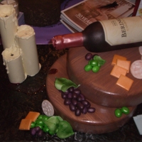 Wine And Cheese This was an entry in an auction to benefit the cities Youth Project :) All edible including the lemon cake candles. The "boards"...