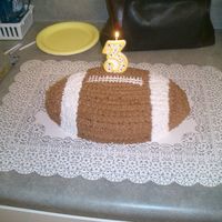 Football Cake Peyton's 3rd birthday party cake