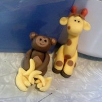 Jungle Cake These are just the figurines that I am going to put on my jungle baby shower cake.