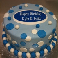Blue It Is Then... I was asked to make something for a father & son dual birthday cake in blue...
