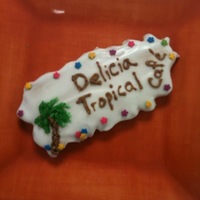 Pr Shaped Cookie Made this for a restaurant that sells Puerto Rican food.