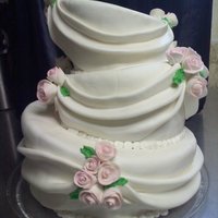 Topsy Turvy Wedding Cake I made this for practice cause I haven't made a cake in over a year.