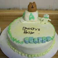 Spring This cke was made by my 8 year old. She and her sister made cakes while I was practicing my cakes.