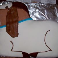Boer Goat Cake Yellow Cake, MMF (my first attempt at fondant), BC for detail work.......