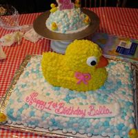 Bathtime Duckys My daughters 1st birthday in Connecticut. I have another cake with the smae theme I did at home in Indy.