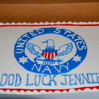Navy Cake Did this for a lady who's daughter was going to the navy
