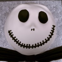 Jack Skellington WASC made in stainless bowl and covered in fondant.