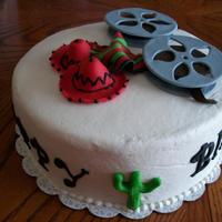 Dinner And A Movie For two retired gentlemen that meet every Tuesday and go eat mexican and go to a movie. Cake is WASC and covered in buttercream with...