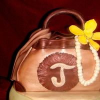 Purse Cake fondant cake with fondant accents and gumpaste flowerthanks for looking!