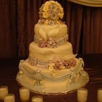 Dsc04568.jpg walnut cake, 250 servings, fondant covered, handmade gumpaste flowers and leaves, also have crystals on the hydrangeas