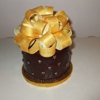 Ganache Glazed With Gumpaste Loop Bow 1st try with ganache glazing and making the bow. thanks to those who advised me on the bow process. inspired by another's design, but...