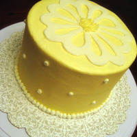 Sunny Yellow... My first cut with my Cricut.....lemon cake with lemon buttercream...