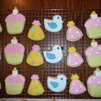 First Birthday I made these cookies using the NF sugar cookie recipe and the Antonia 74 royal icing recipe. They are made for my granddaughter's...