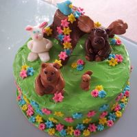 Woodland Critters We had so much fun making this cake! The cake is spice cake with blackberry filling and cream cheese frosting (absolutely yum!) and the &#...