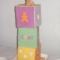 Gingerbread Blocks This first birthday cake is actually gingerbread stuck together in the manner of a 'Gingerbread house'. The icing is fondant and...