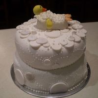 Sleeping Duck In Bubble Bath Duck made from flower paste bubbles pipped with royal icing and dusted with Luster..........