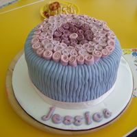 Fondant Roses Cake Made for my daughter's 5th birthday. Lemon madeira cake with fondant icing.