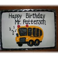 Back-To-School Bus This is a cake I made for my son's bus driver's birthday. He was also the band director. Thanks for looking!