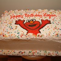 Elmo Confetti Cake 