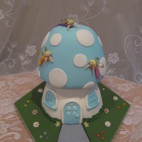 Mushroom Cake Choc mud cakes covered in fondant. Gumpaste fairies.