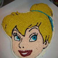Tinkerbell Cake I just used the Wilton Tinkerbell pan, white cake, and bought the Fairies colors to get her colors right... This is my first attempt at...