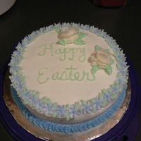 Easter This was a practice cake trying out new tips and tinting buttercream icing.