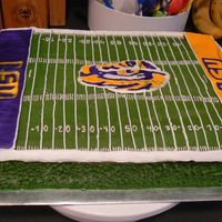 Lsu Football This is a cake I made for my girlfriend's birthday. She is a HUGE LSU Fan.