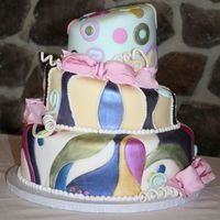 1St Topsy Turvy Cake I did this for my friend's 30th birthday. I was my first attempt at a topsy turvy cake and totally based on a Collette Peters cake (I...