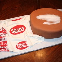 Caramel Cream Did this cake for my office. I wanted to wrap the cake with the "wrapper" but couldn't get it right so I settled for a...