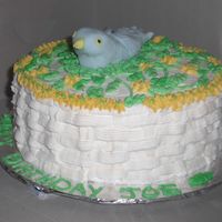 My_Bird_Cake.jpg For a birdwatcher's birthday. Yellow cake, raspberry filling. All buttercream & fondant bird. My first time working with fondant....