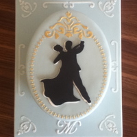 Silhouette Cake i really wish i hadn't started painting the details gold on this one. oh well live and learn i suppose!