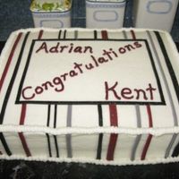 Meet The Bride Cake This was done for a friend whose son was getting married. I still need some practice on my stripes...they loved it!