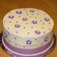 Lavendar Flower Cake This was done for a friend's daughter's 20th birthday. Her favorite color is lavendar.