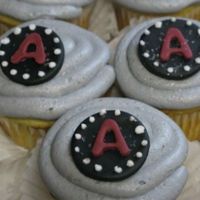 Cupcakes For Bridal Shower These were done to match cake for bridal shower with the couples initials on them. These were fun to do!