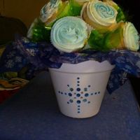 My First Ever Cupcake Bouquet! I made a cupcake bouquet for a friend at work for her December birthday. I used lollipop sticks to hold the cupcakes, and that worked very...