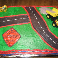 Tonka Truck Cake Yellow cake w/bc icing I did for my son's 2nd birthday.