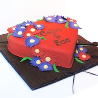 Heart And Asters Long time I don't share my cakes so uploading a big bunch now. Thanks to everyone who shares !!!