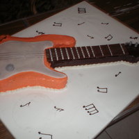 30Th Guitar Birthday Cake Replica of the birthday gals electric guitar. All buttercream and some fondant.