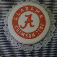 Alabama Groom's Cake 10'' Red Velvet cake covered in fondant and gumpaste seal. Thanks for the help from a fellow CC'er. TFL
