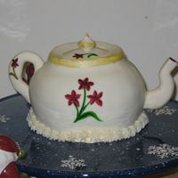 Teapot Cake Lydia's 8th birthday cake. She wanted a teapot, so I copied one of her Mom's. The spout and handle are gumpaste and the pot is...