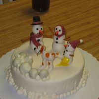 Don't Eat The Yellow Snow Cake for Christmas party. MMF decorations.