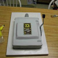 Breaker Box Square D Breaker box. MMF covering. Chocolate label. Fabricated aluminum and wood handle.