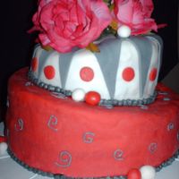 Pink And Black With Roses I started with the intention of making it red, but adjustments had to be made, lol!