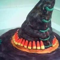 Witch Hat The quality of this picture isn't great, but this is the first "shaped" cake that I made.