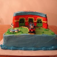 Thomas's Roadhouse Thomas the tank engine cake.