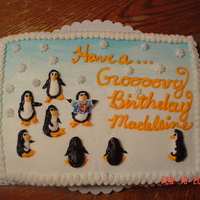 Penguin Birthday Cake For a lady that loves penguins.