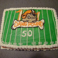 50Th Birthday Cake/ Dawg Pound This one was done for a Dawg Pound fan on his 50th birthday.